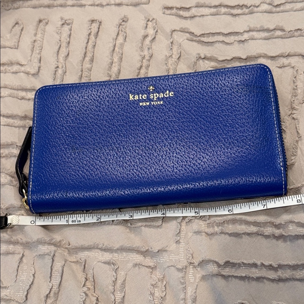 KATE SPADE NEW YORK Royal Blue Large Zip Wallet - Picture 10 of 15